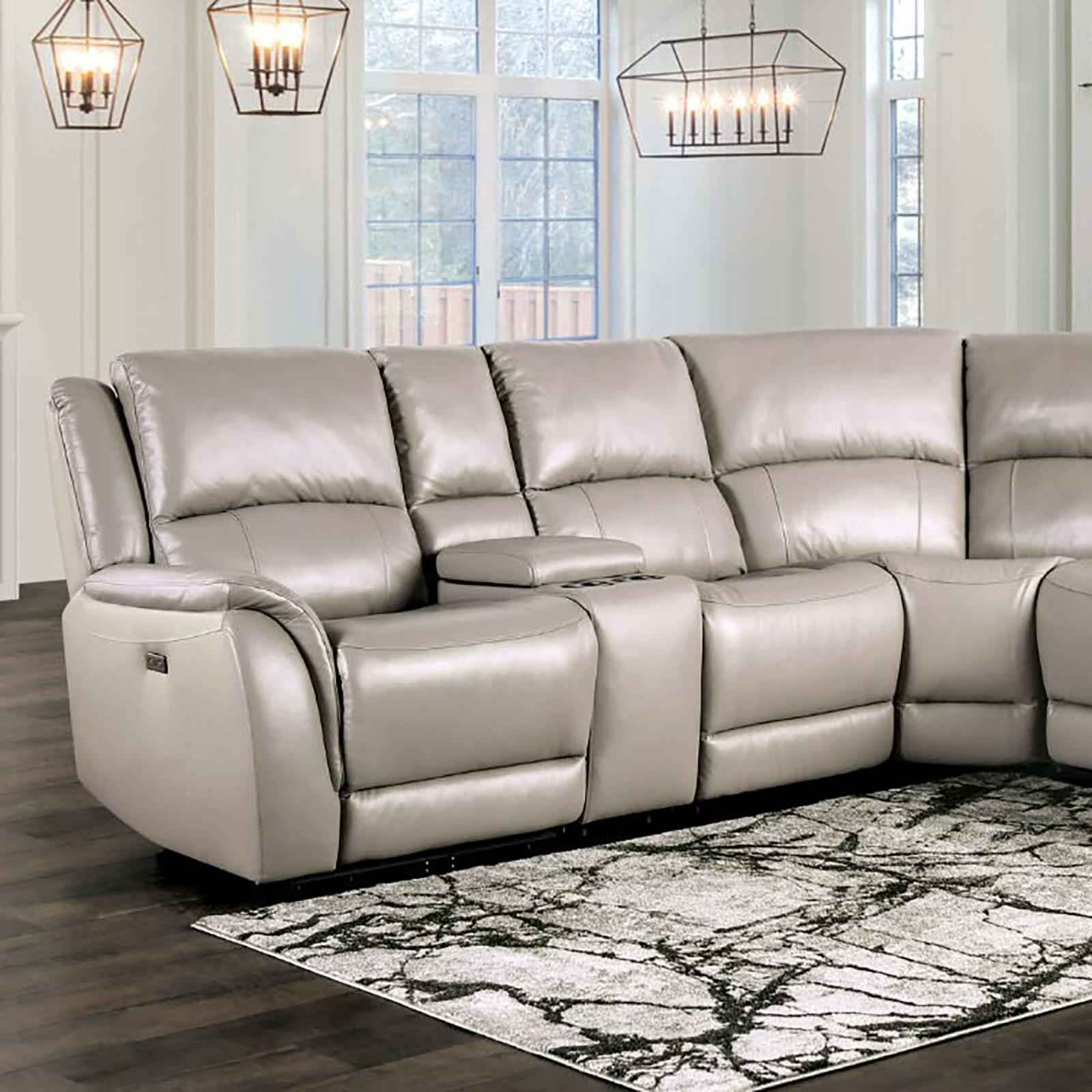GORGIUS Power Sectional, Light Gray