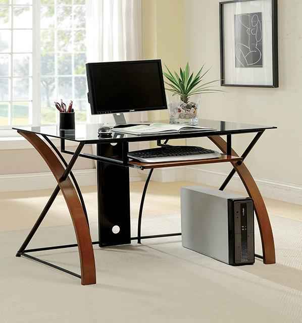 Baden Oak/Black Accent Desk