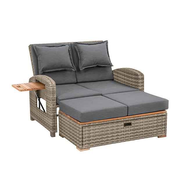 Bahia Tobago Reclining Chaise Lounge Brown & Gray