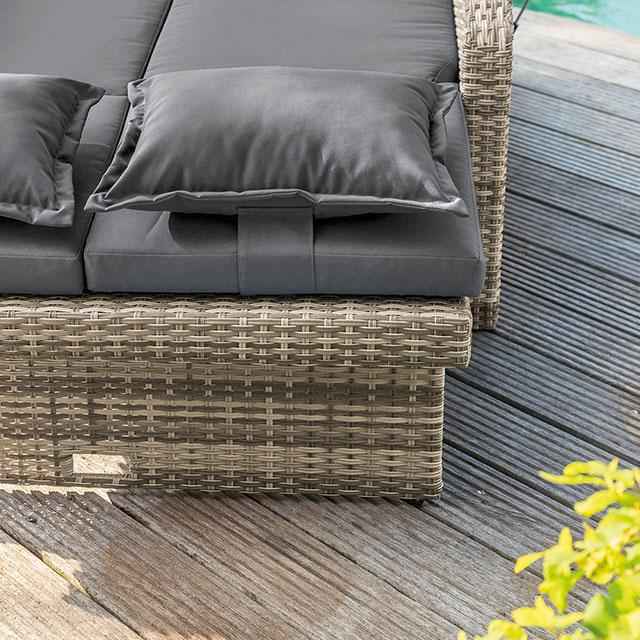 Bahia Tobago Reclining Chaise Lounge Brown & Gray