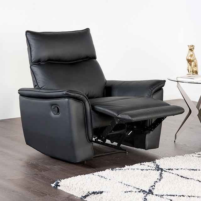Bienne Recliner Chair White & Black