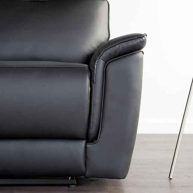 Bienne Sofa Manual Recliner White & Black