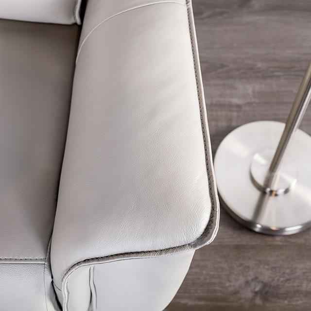 Bienne Loveseat Manual Recliner White & Black