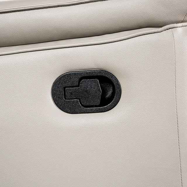 Bienne Loveseat Manual Recliner White & Black