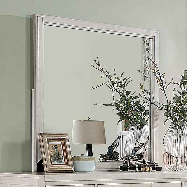 Berenice Mirror Espresso, Beige, & Brown