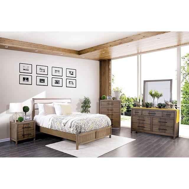 Berenice Mirror Espresso, Beige, & Brown