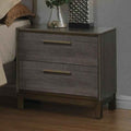 MANVEL Two-Tone Antique Gray Night Stand