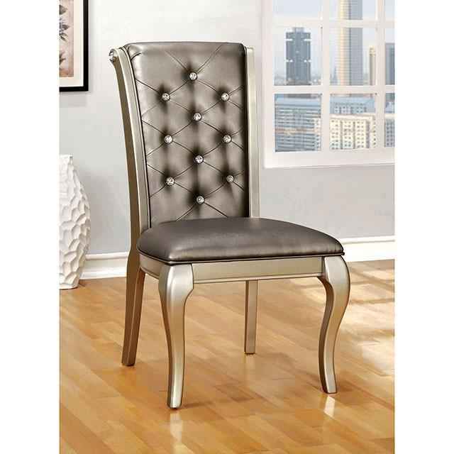 Amina Champagne Dining Table