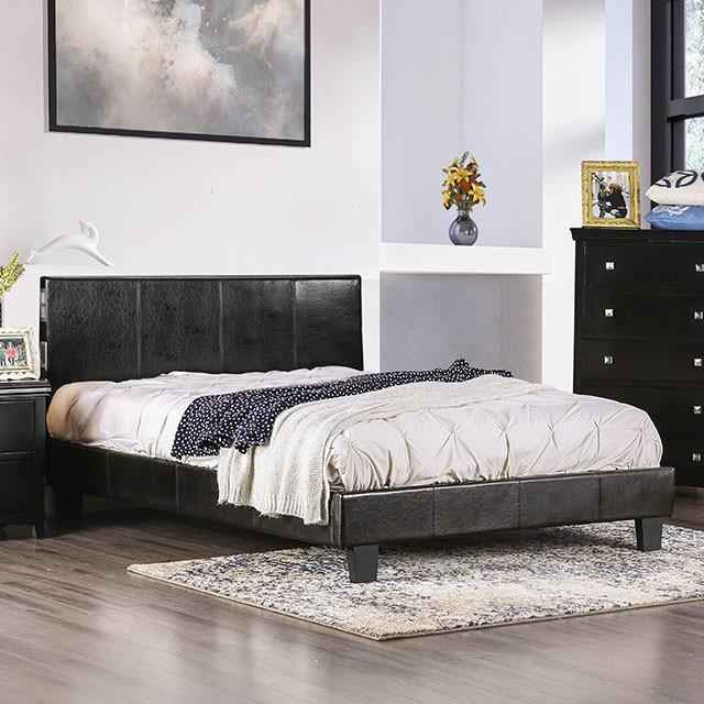 Evans E.King & Cal.King Bed Espressso, White, & Camel