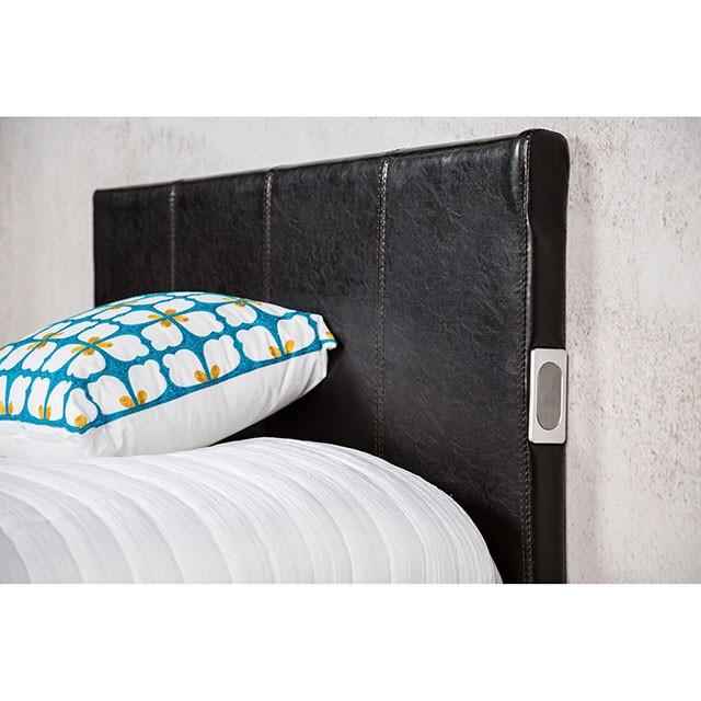 Evans E.King & Cal.King Bed Espressso, White, & Camel