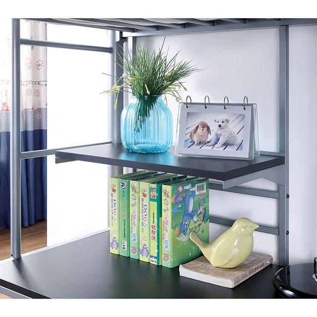 Opal Iii Silver Twin Loft Bed