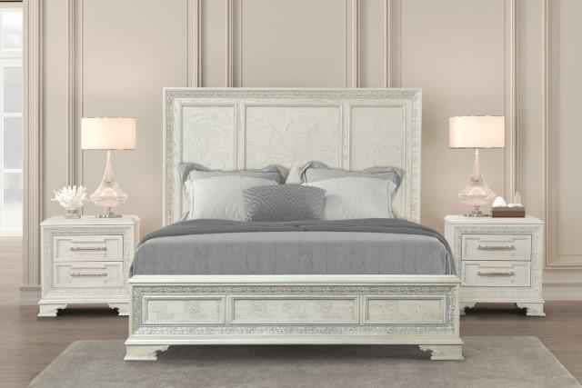 Stella Mia 4 Pc 5 Pc Queen Bedroom Set White
