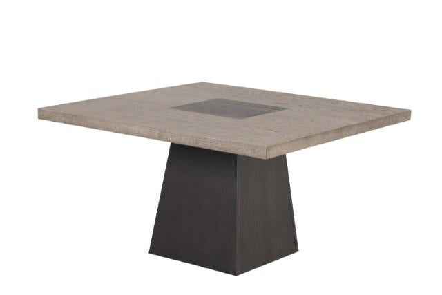 Broager 5 Pc Dining Table Set (White Caster Chairs) Walnut