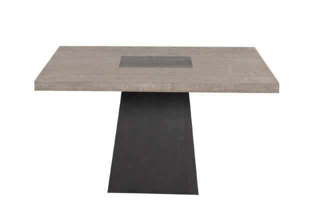 Broager 5 Pc Dining Table Set (White Caster Chairs) Walnut