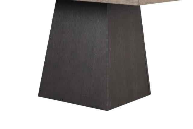 Broager 5 Pc Dining Table Set (White Caster Chairs) Walnut