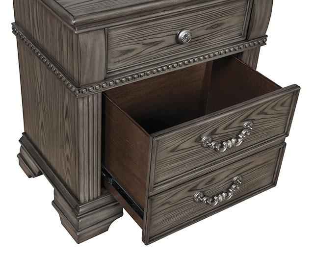 Pamphilos 4 & 5 Piece Queen Bedroom Set Gray & White