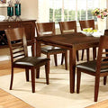 HILLSVIEW I Brown Cherry 78" Dining Table w/ 18" Leaf
