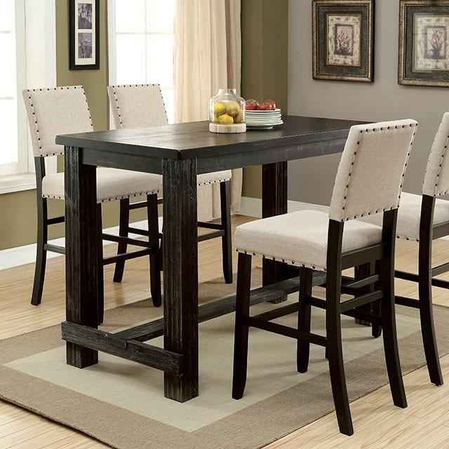 Sania II Antique Black Bar Table, Antique Black