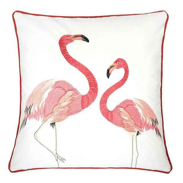 Lina Flamingo 20" X 20" Pillow, Pair Flamingo