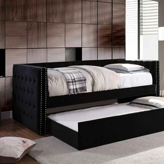 Susanna Black Daybed w/ Trundle, Black