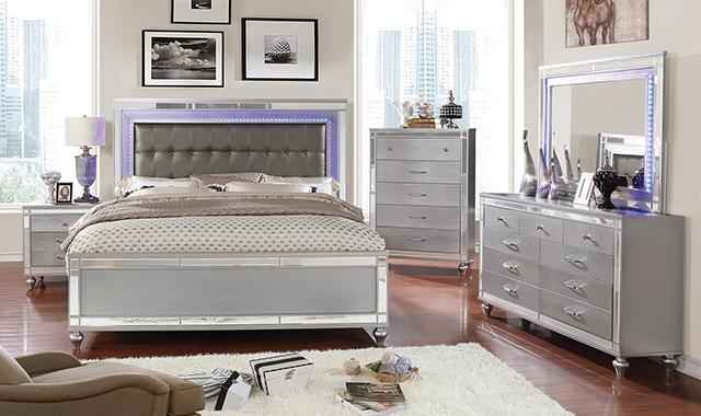 Brachium Queen Bedroom Set Silver