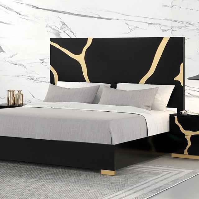 Goldsberg E.King & Queen Bed Grey & Pink
