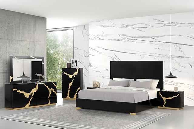 Goldsberg E.King & Queen Bed Grey & Pink