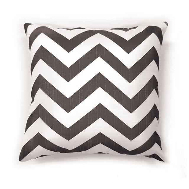 ZOE 18" X 18" Pillow, Gray Chevron (2/CTN)
