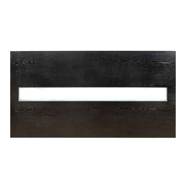 Luminar Black Glass-Insert Dining Table