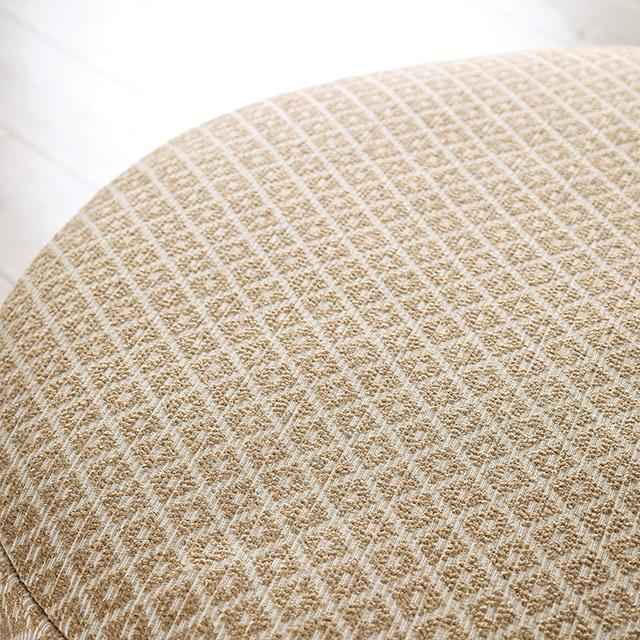 STEPHNEY Ottoman, Gray/Gold