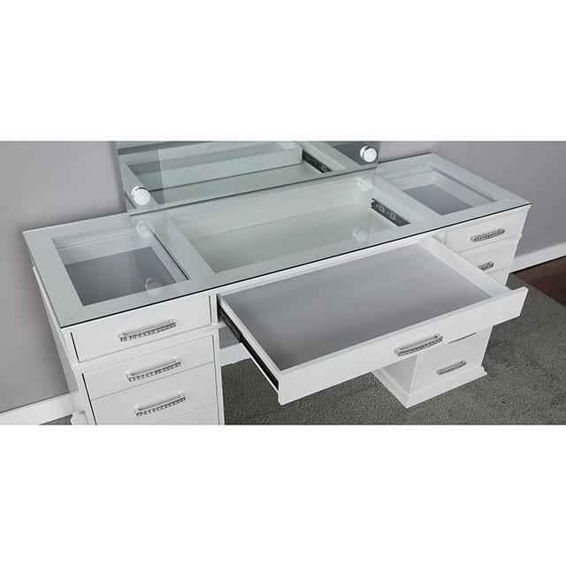 Valentina Vanity Set White & Dark Gray