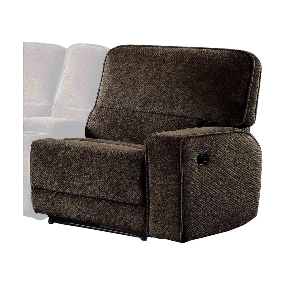 Shreveport Right Side Reclining Chair in Brown 8238-RR