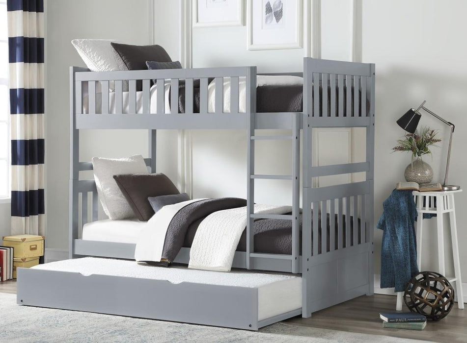 Orion Twin/Twin Bunk Bed with Trundle in Gray B2063-1*R - VIP FURNITURE (NJ)