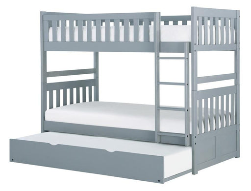 Orion Twin/Twin Bunk Bed with Trundle in Gray B2063-1*R - VIP FURNITURE (NJ)