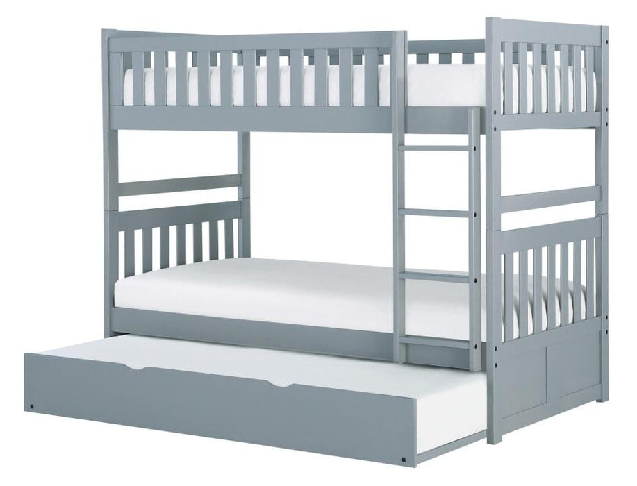Orion Twin/Twin Bunk Bed with Trundle in Gray B2063-1*R - VIP FURNITURE (NJ)