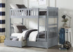 Orion Twin/Twin Bunk Bed with Storage Boxes in Gray B2063-1*T - VIP FURNITURE (NJ)