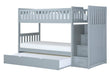Orion Bunk Bed w/ Reversible Step Storage and Twin Trundle in Gray B2063SB-1*R - VIP FURNITURE (NJ)