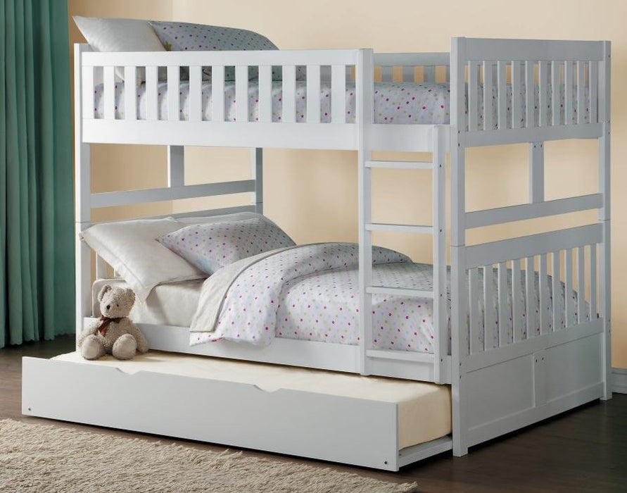 Galen Full/Full Bunk Bed w/ Storage Boxes in White B2053FFW-1*T - VIP FURNITURE (NJ)