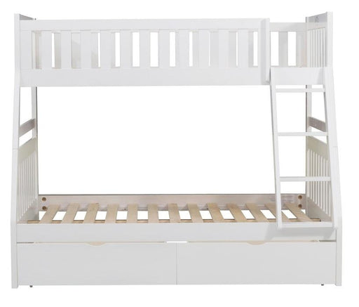 Galen Twin/Full Bunk Bed w/ Storage Boxes in White B2053TFW-1*T - VIP FURNITURE (NJ)