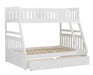 Galen Twin/Full Bunk Bed w/ Storage Boxes in White B2053TFW-1*T - VIP FURNITURE (NJ)
