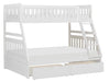 Galen Twin/Full Bunk Bed w/ Storage Boxes in White B2053TFW-1*T - VIP FURNITURE (NJ)