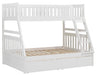Galen Twin/Full Bunk Bed w/ Storage Boxes in White B2053TFW-1*T - VIP FURNITURE (NJ)