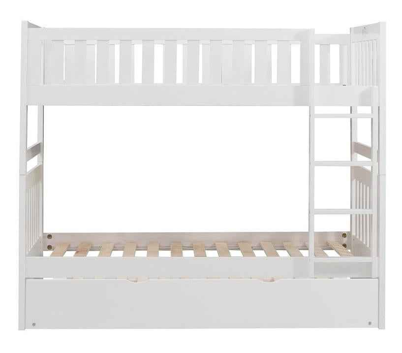Galen Twin/Twin Bunk Bed w/ Twin Trundle in White B2053W-1*R
