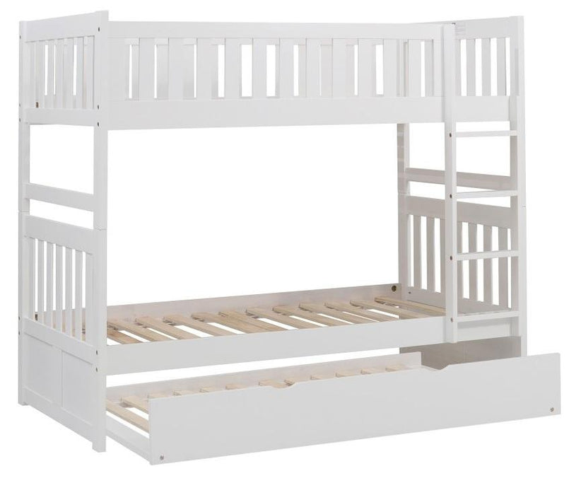 Galen Twin/Twin Bunk Bed w/ Twin Trundle in White B2053W-1*R - VIP FURNITURE (NJ)
