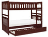 Rowe Twin/Twin Bunk Bed w/ Twin Trundle Bed in Dark Cherry B2013DC-1*R - VIP FURNITURE (NJ)