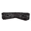 Amite 7pc Sectional Sofa in Dark Gray