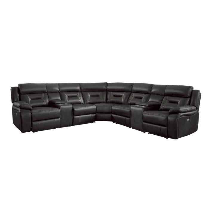 Amite 7pc Sectional Sofa in Dark Gray