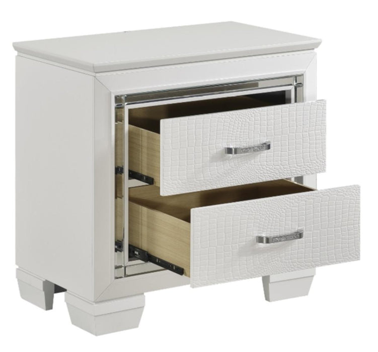 Allura Nightstand in White 1916W-4 - VIP FURNITURE (NJ)