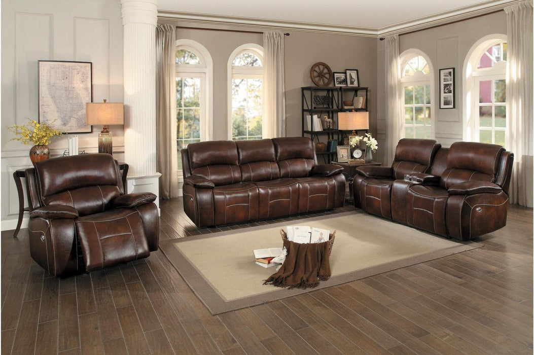 Mahala Double Reclining Sofa in Brown 8200BRW-3PW - VIP FURNITURE (NJ)