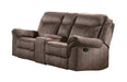 Aram Double Glider Reclining Loveseat in Dark Brown 8206NF-2 - VIP FURNITURE (NJ)